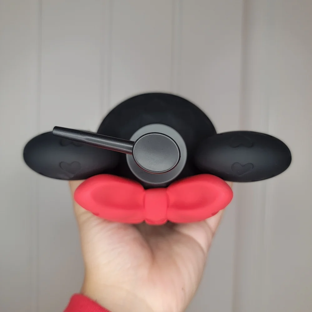 Disney Minnie Mouse Head Red Bow Soap Dispenser With Heart Design NWT